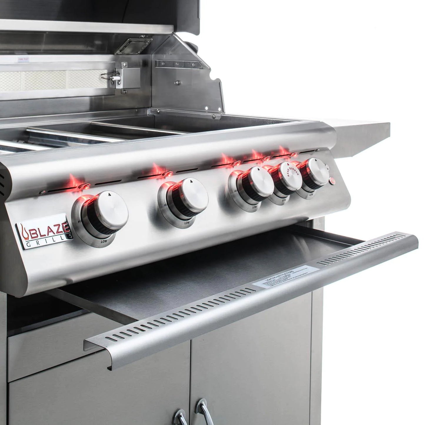 Blaze LTE 32-Inch 4-Burner Built-In Propane Gas/Natural Gas Grill w/ Rear Infrared Burner & Grill Lights - BLZ-4LTE2-NG