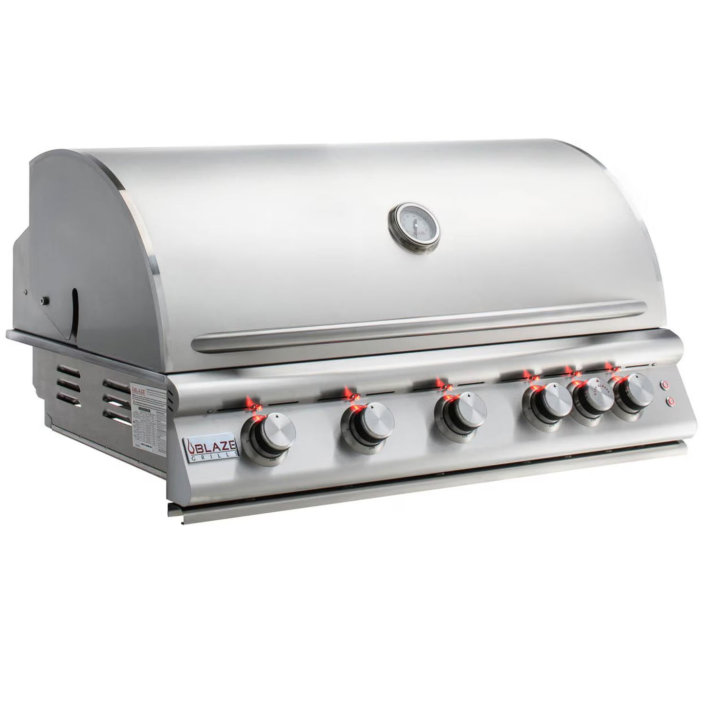 Blaze LTE 40-Inch 5-Burner Built-In Propane Gas/Natural Gas Grill w/ Rear Infrared Burner & Grill Lights - BLZ-5LTE2-NG