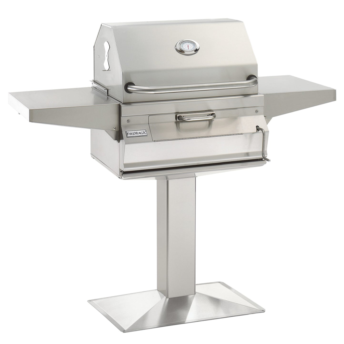 24" Post Mount Stainless Steel Charcoal Grills