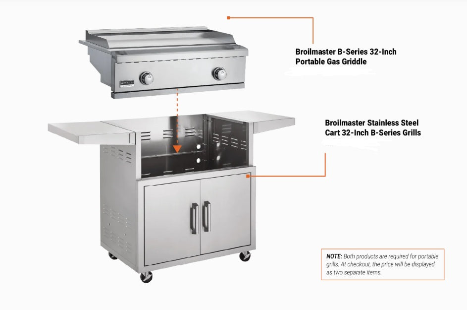 Griddle 32 Stainless Steel | MATCHING CART
