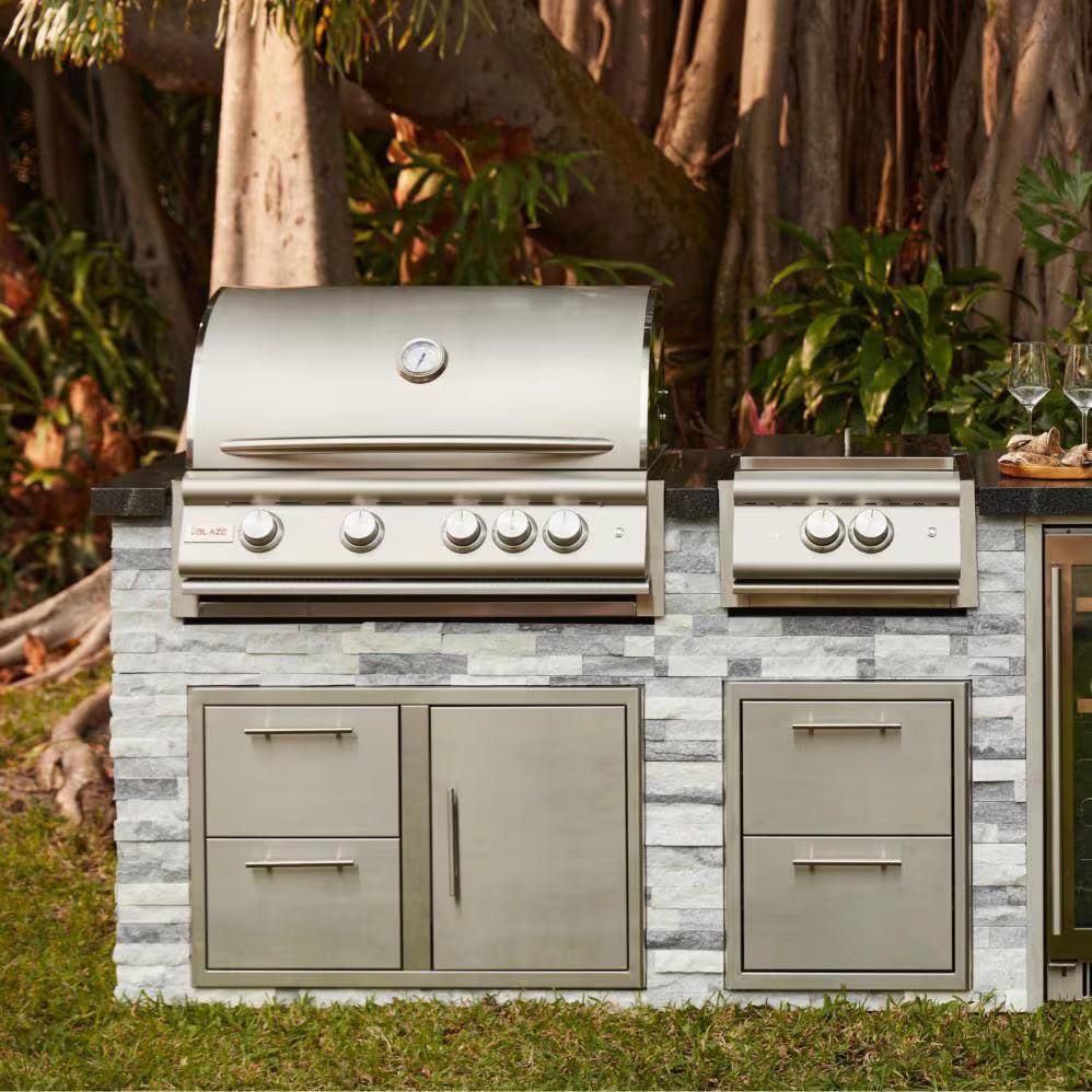Blaze LTE+ 32-Inch 4-Burner Built-In Propane Gas/Natural Grill w/ Lift-Assist Hood & Rear Infrared Burner