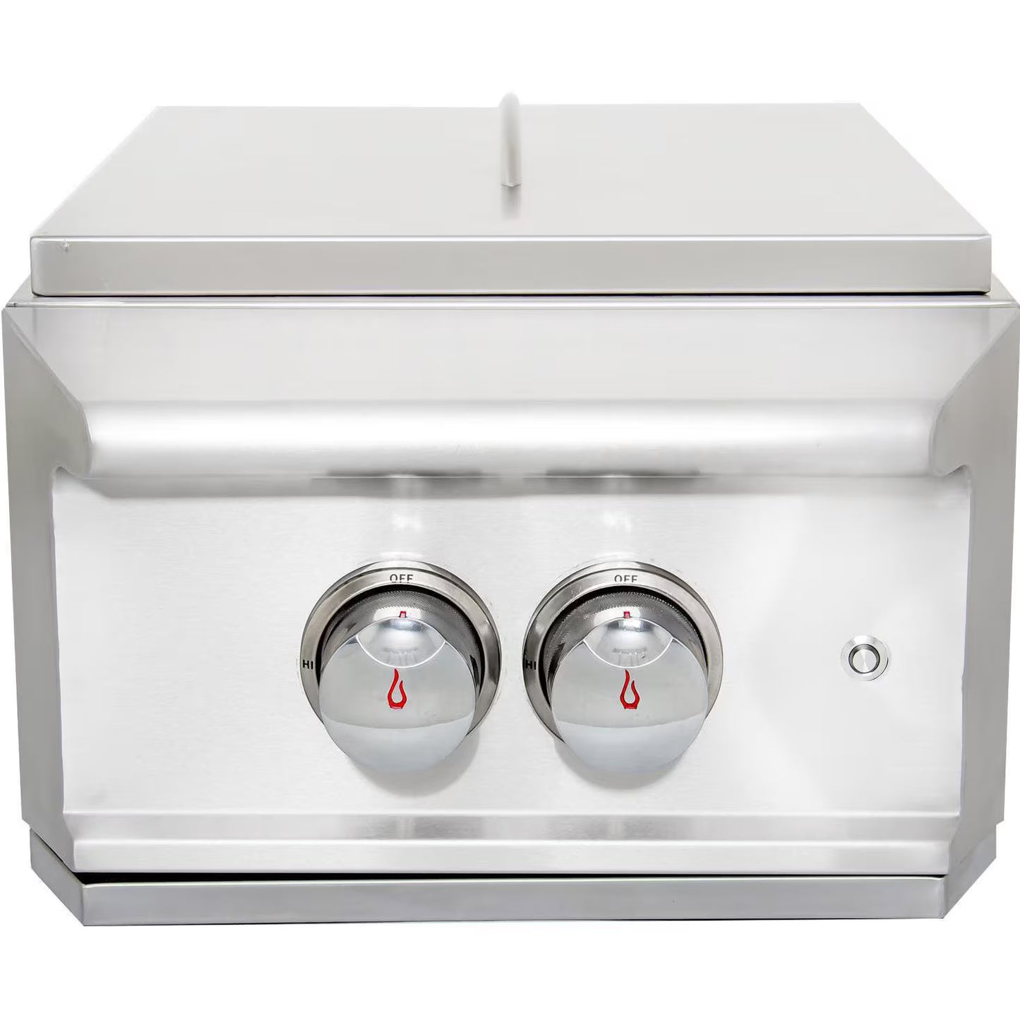 Blaze Professional LUX Built-In Propane & Natural Gas High Performance Power Burner w/ Wok Ring & Stainless Steel Lid
