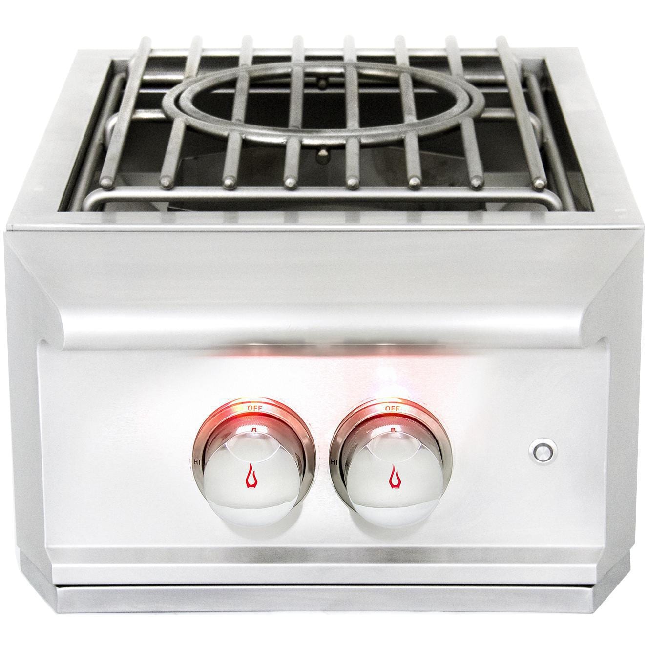 Blaze Professional LUX Built-In Propane & Natural Gas High Performance Power Burner w/ Wok Ring & Stainless Steel Lid
