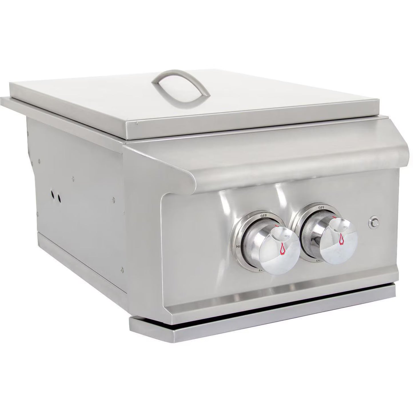 Blaze Professional LUX Built-In Propane & Natural Gas High Performance Power Burner w/ Wok Ring & Stainless Steel Lid