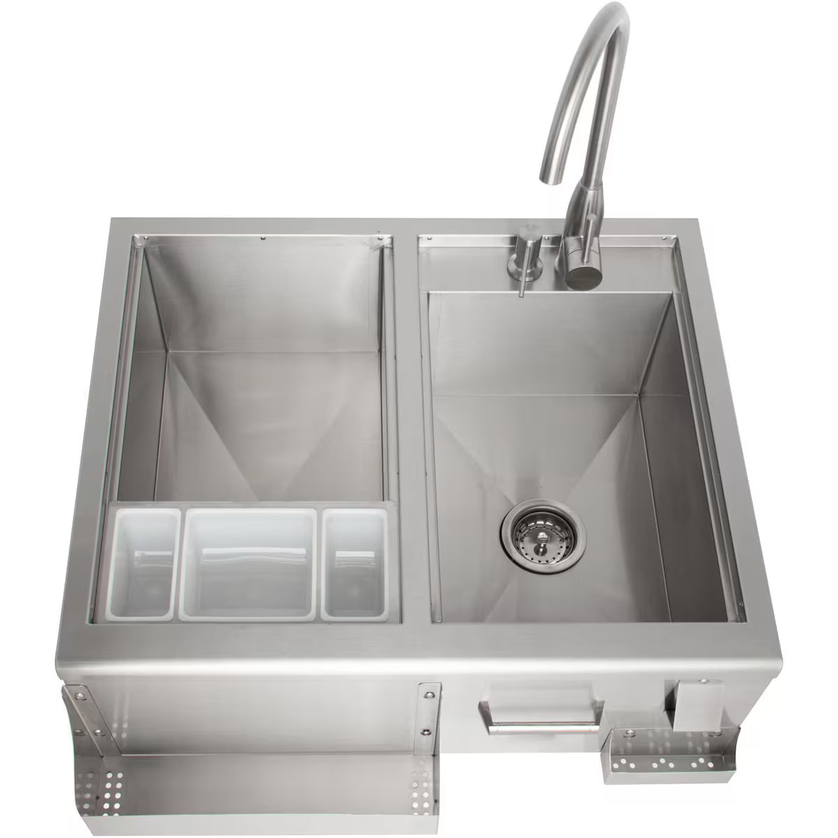 Blaze 30-Inch Beverage Center w/ Sink & Ice Bin Cooler - BLZ-30CKT-SNK