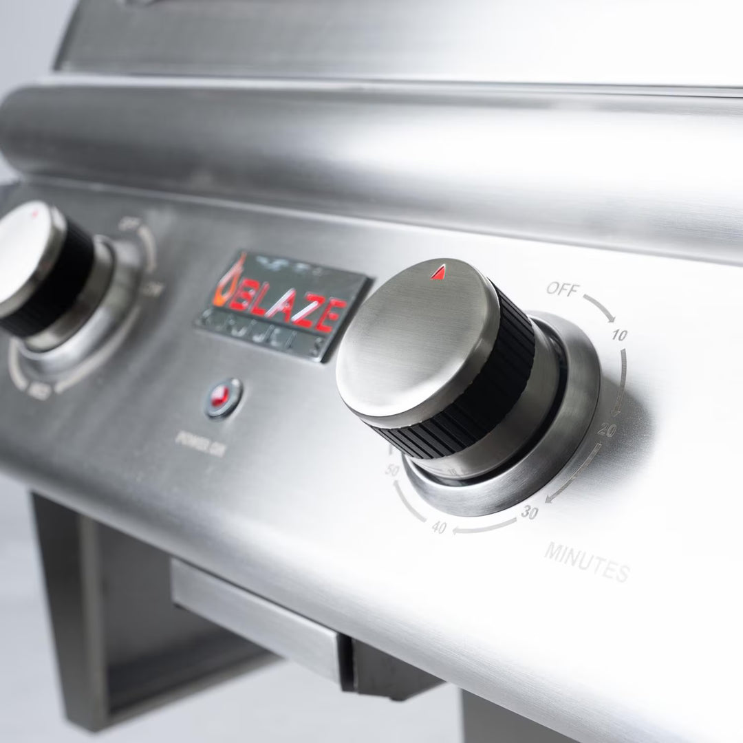 Blaze 21-Inch 1500 Watt Electric Grill on Pedestal with Side Shelves