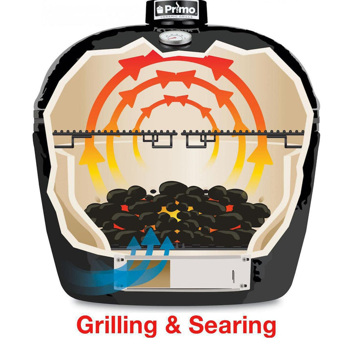 Primo All-In-One Oval Large Ceramic Kamado Grill