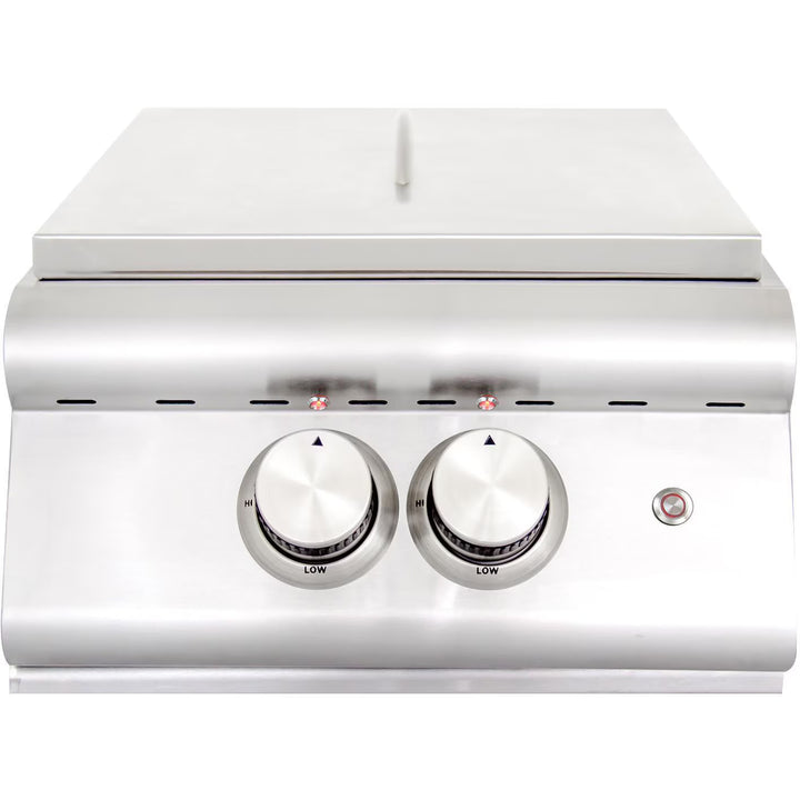 Blaze LTE Built-In Gas Power Burner with Wok Ring &amp; Stainless Steel Lid