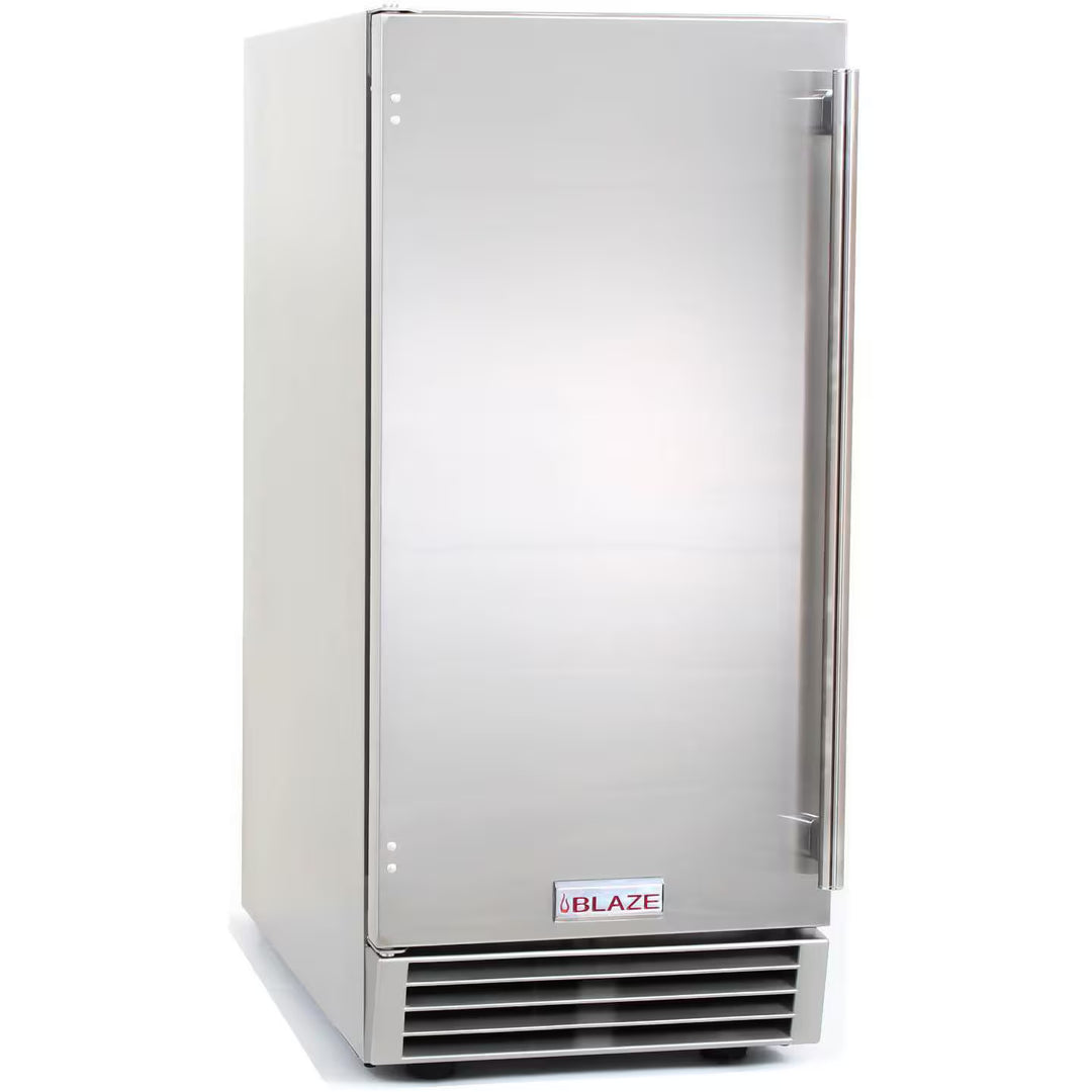 Blaze 50 Lb. 15-Inch Outdoor Rated Ice Maker with Gravity Drain