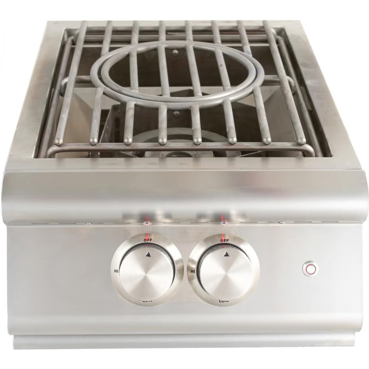 Blaze LTE Built-In Gas Power Burner with Wok Ring &amp; Stainless Steel Lid