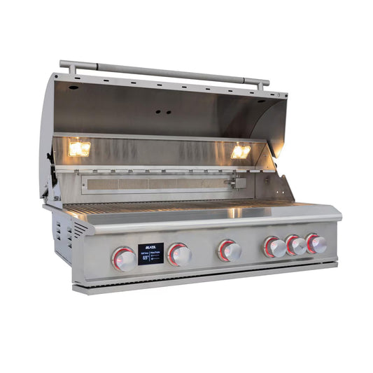 Blaze LTE PRO 40-Inch 5-Burner Built-in Propane Gas/Natural Grill w/ Digital Temperature Screen & Rear Infrared Burner