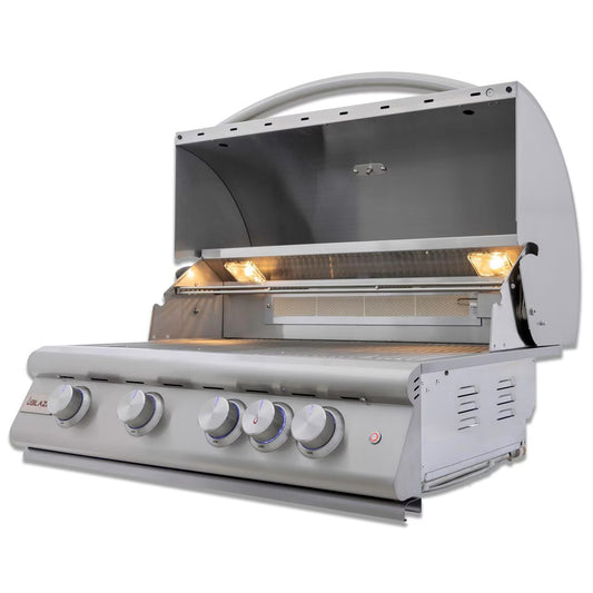 Blaze LTE+ 32-Inch 4-Burner Built-In Propane Gas/Natural Grill w/ Lift-Assist Hood & Rear Infrared Burner