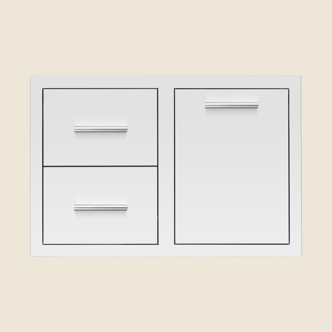 Summerset 33″ 2-Drawer &amp; Trash or LP Tank Pullout Drawer Combo