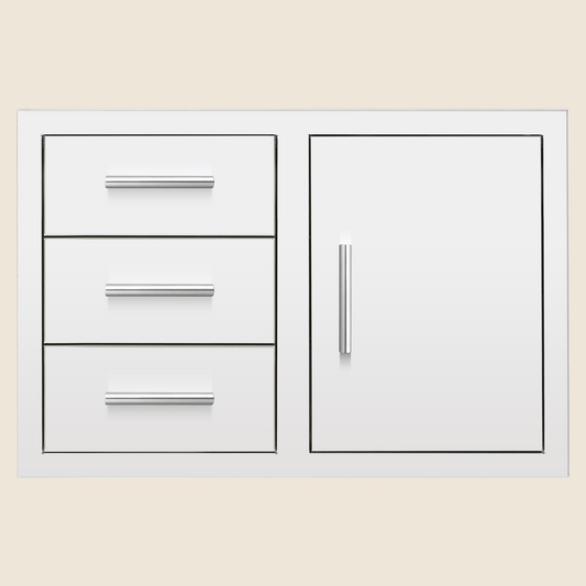 33″ 3-Drawer and Access Door Combo