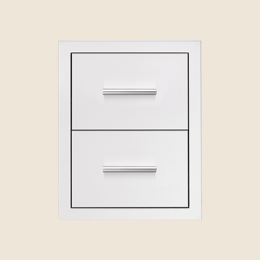 17″ Double Drawer w/ Masonry Frame