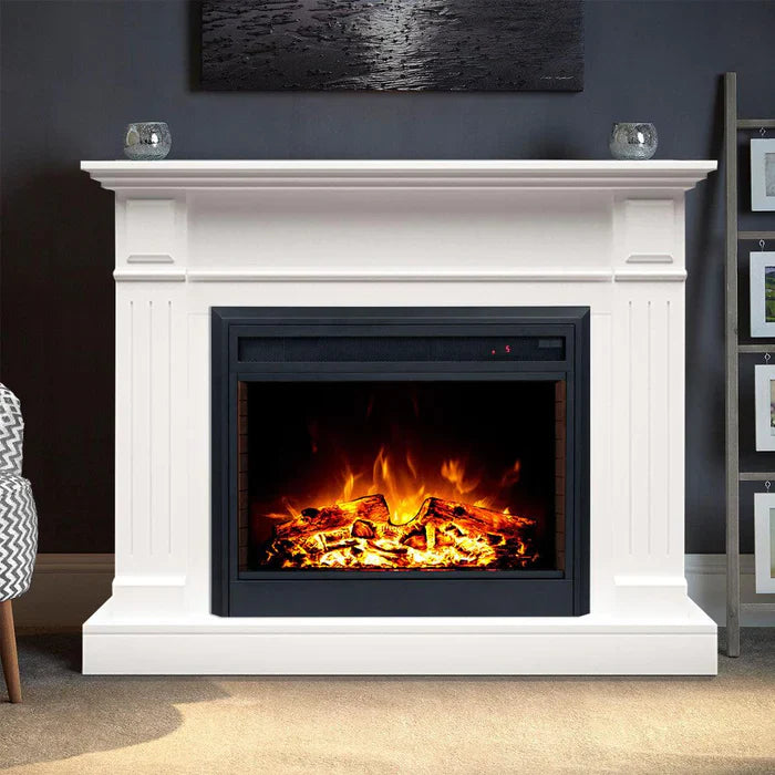 Moda Berwick 2000W Electric Fireplace Heater White Mantel Suite