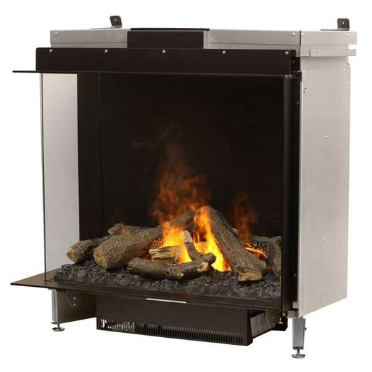 Faber e-MatriX Electric Firebox, Left-facing, Two-sided, (32inX26in) - FEF3226L2L
