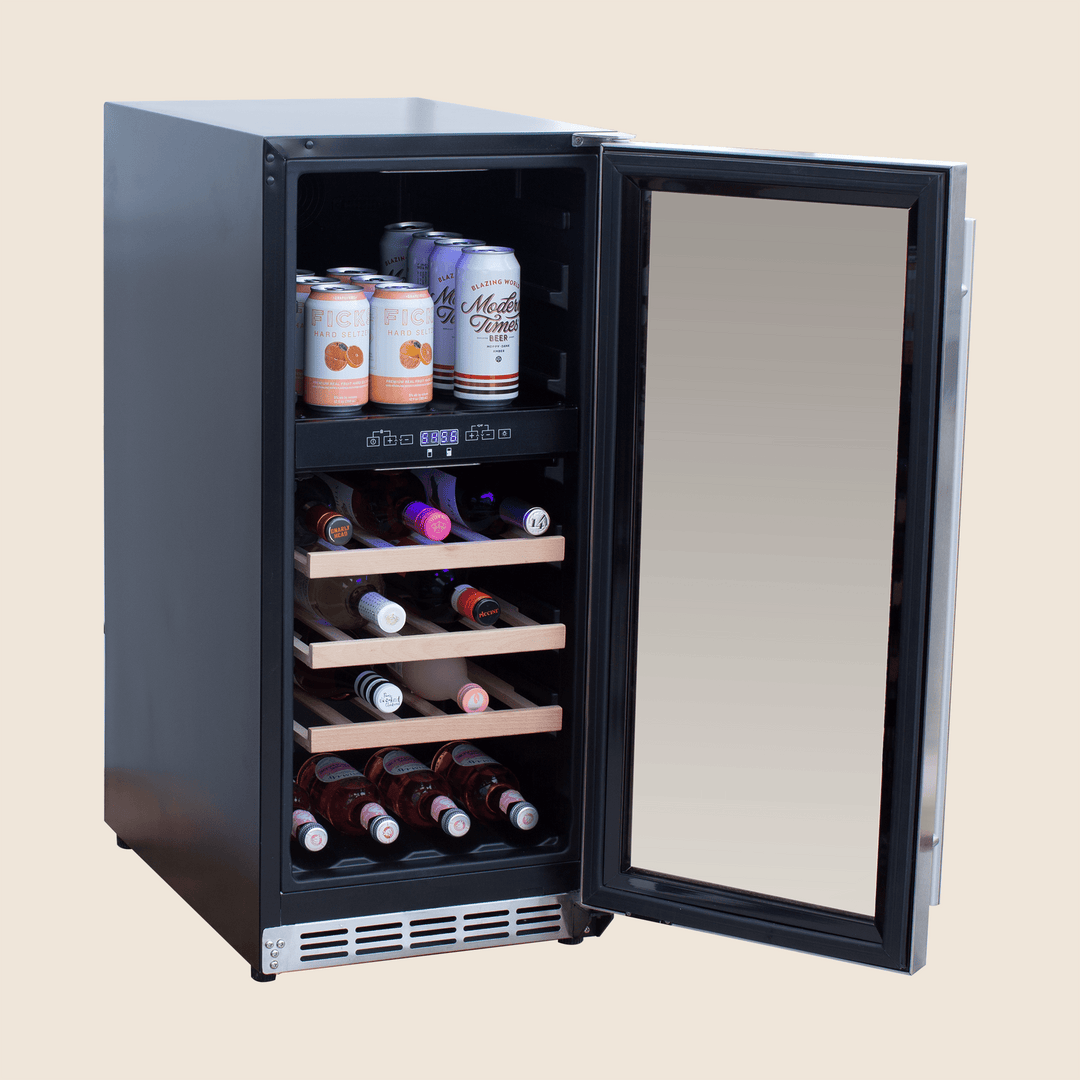 Summerset 15″ 3.2 Cu. Outdoor Rated Dual Zone Wine Cooler