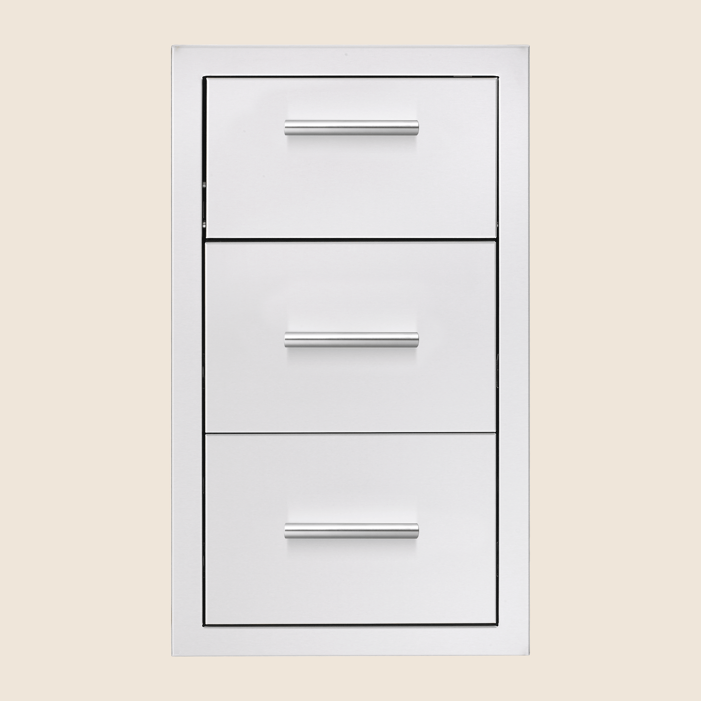 17″ Vertical 2-Drawer & Paper Towel Holder Combo w/ Masonry Frame