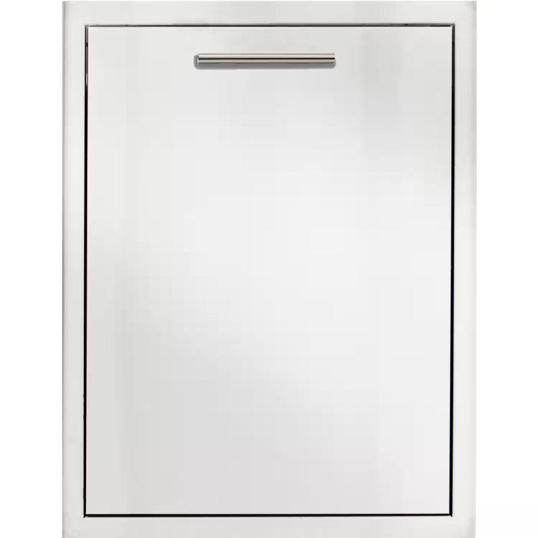 Blaze 20-Inch Roll-Out Stainless Steel Double Trash / Recycling Bin