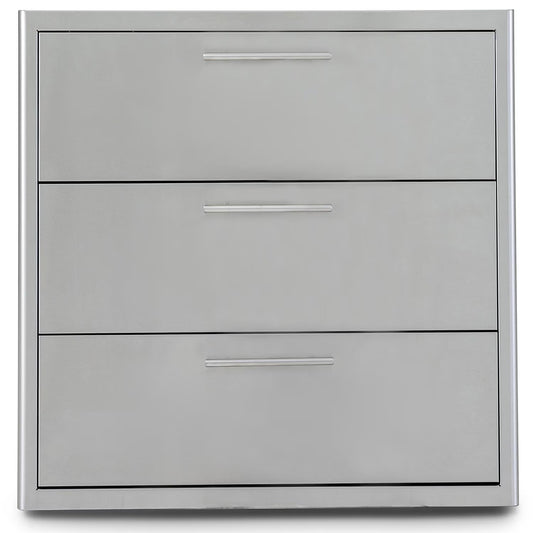 Blaze 30-Inch Stainless Steel Triple Access Drawer - BLZ-30W-3DRW-LT