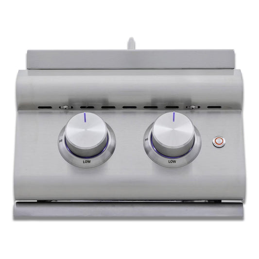 Blaze LTE+ Propane & Natural Gas Stainless Steel Double Side Burner w/ Lid